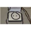 Image 2 : Jewelry: Single Strand Dark Pearl Necklace, 2 Dark Pearl Bracelets, Beaded Necklace