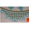 Image 4 : Jewelry: Turquoise Dangling Earrings, Blue Multi-Tiered Bead Necklace w/Bracelet