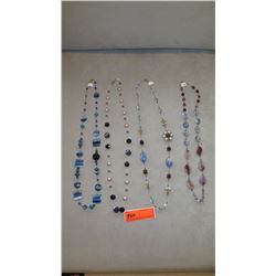 Jewelry: 4 Brilliant-Cut Bead/Pearl Necklaces (various styles, lengths)
