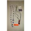 Image 1 : Jewelry: Necklace w/Irredescent Beads, Rope Necklace w/Enameled Pendant, Violet Drop Earrings