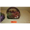 Image 2 : 2 New Mary Frances Bags: Sequined, Jeweled "Grapevine", Green Chenille w/Beaded Half-Moon Handle