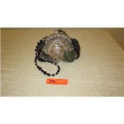 New Mary Frances Bag: Black Adorned "Crystal Palace"