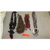 Image 1 : Jewelry: 3 Misc. Bead Necklaces (various styles, lengths), Beaded Lucite Bracelet