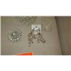 Image 2 : Jewelry: Rhinestone Tiara, Rhinestone Cascade Earrings, Rhinestone Brooch Pin