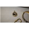 Image 3 : Jewelry: 14K Gold Pendant, New Coach Metal Bracelet, Gucci Key Chain