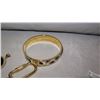 Image 6 : Jewelry: 14K Gold Pendant, New Coach Metal Bracelet, Gucci Key Chain