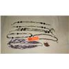 Image 1 : Jewelry: 5 Misc. Black/Brown Bead Necklaces (various styles, lengths), Brooch Pin