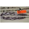 Image 2 : Jewelry: 5 Misc. Black/Brown Bead Necklaces (various styles, lengths), Brooch Pin
