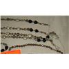 Image 4 : Jewelry: 5 Misc. Black/Brown Bead Necklaces (various styles, lengths), Brooch Pin