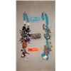 Image 1 : Jewelry: 2 Colorful Cascade Bead Necklaces, 2 Cluster Bracelets