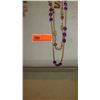 Image 4 : Jewelry: 2 Purple/Orange Glass Bead Necklaces, 2 Colorful Glass Pendants