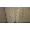 Image 2 : Jewelry: Multiple Strand White Pearls, Pearl Drape Necklace, 2 Pairs Earrings