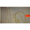 Image 4 : Jewelry: Multiple Strand White Pearls, Pearl Drape Necklace, 2 Pairs Earrings