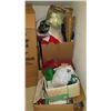 Image 7 : Multiple Boxes of Christmas Decorations: Tree Ornaments, Lights, Ribbons, etc.