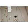 Image 3 : Jewelry: 4 Misc. Pearl/Bead/Rhinestone Necklaces, Ring, Misc.