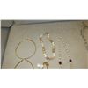 Image 4 : Jewelry: 6 Misc. Pearl/Gold Tone Necklaces, Pearl Bracelet, Small Celestial Bracelet