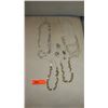 Image 1 : Jewelry: 4 Misc. Bead/Ring Chain Necklaces, 3 Misc. Heirloom Rings