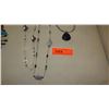 Image 2 : Jewelry: 2 Long Glass/Bead Fashion Necklaces, Rope Chain w/5 Pendants