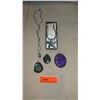 Image 1 : Jewelry: Satin Rope Necklaces, Glass Starfish Pendant & 4 Misc. Pendants