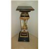 Image 1 : Gilded Sevres Style Mounted Pedestal - Painted, Tapered Marble Top & Base 40" H (14X14)