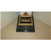 Image 5 : Gilded Sevres Style Mounted Pedestal - Painted, Tapered Marble Top & Base 40" H (14X14)