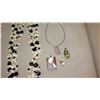 Image 5 : Jewelry: 2 Multi-Strand Glass/Bead Necklaces, Rope Chain w/4 Pendants, Earrings