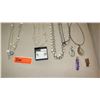 Image 2 : Jewelry: 3 Misc. Pearl/Bead Necklaces, Rope Chain w/4 Pendants