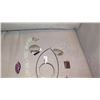 Image 3 : Jewelry: Clear Bead Necklace, Rope Chain w/5 Pendants, Bracelet, Earrings