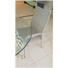 Image 5 : Wrought Iron Painted Table Base w/Round Glass Table Top & 3 Patio Chairs 48" dia, 29" H