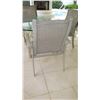 Image 6 : Wrought Iron Painted Table Base w/Round Glass Table Top & 3 Patio Chairs 48" dia, 29" H