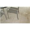 Image 7 : Wrought Iron Painted Table Base w/Round Glass Table Top & 3 Patio Chairs 48" dia, 29" H