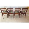 Image 11 : 4 Vintage Hardwood Dining Room Chairs - One Damaged