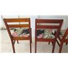 Image 12 : 4 Vintage Hardwood Dining Room Chairs - One Damaged