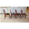 Image 16 : 4 Vintage Hardwood Dining Room Chairs - One Damaged