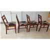 Image 17 : 4 Vintage Hardwood Dining Room Chairs - One Damaged