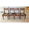 Image 1 : 4 Vintage Hardwood Dining Room Chairs - One Damaged