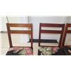 Image 2 : 4 Vintage Hardwood Dining Room Chairs - One Damaged