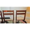 Image 3 : 4 Vintage Hardwood Dining Room Chairs - One Damaged