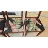 Image 7 : 4 Vintage Hardwood Dining Room Chairs - One Damaged