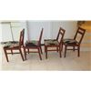 Image 8 : 4 Vintage Hardwood Dining Room Chairs - One Damaged