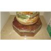 Image 6 : Green Onyx Column Pedestal - Rich Layers of Coppery/Bronze Mineral Deposits 40" H (18X18)