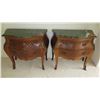 Image 1 : Pair: Bombe Chest w/Green Marble Top, Hardware Embellishments 32x16x30