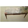 Image 1 : Neoclassical White Marble Table w/Gilt Ornamentation 46x23x18