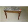 Image 4 : Neoclassical White Marble Table w/Gilt Ornamentation 46x23x18