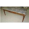 Image 5 : Neoclassical White Marble Table w/Gilt Ornamentation 46x23x18