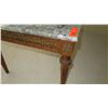 Image 9 : Neoclassical White Marble Table w/Gilt Ornamentation 46x23x18