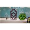 Image 2 : Qty 7 Misc. Stained Glass Panels (Various Colors, Shapes, Style)