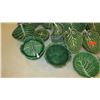 Image 4 : Large Lot of Belo (Portugal) Glazed Green Ceramic Cabbage Serveware, Trays, Bowls, Plates, etc.