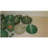 Image 6 : Large Lot of Belo (Portugal) Glazed Green Ceramic Cabbage Serveware, Trays, Bowls, Plates, etc.
