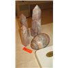 Qty 4 Pink Marble Obelisks and Large Egg